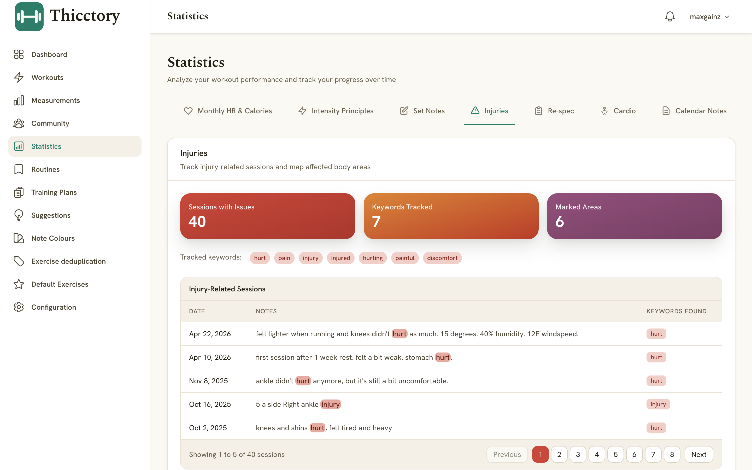 Injury Monitoring